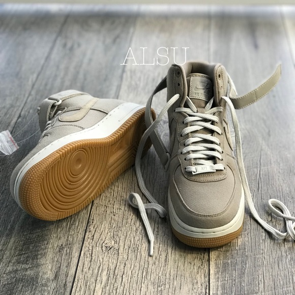 NWT Nike Air Force 1 Hight Top UT Khaki W AUTHENT - Picture 7 of 8